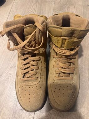 Nike Men’s Tan Suede High-Top Sneakers